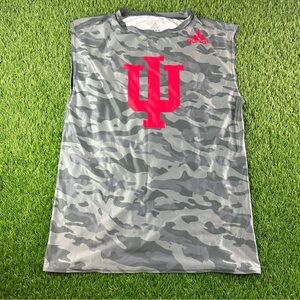 Adidas Clima INDIANA Football Grey Camo Sleeveless Shirt XXXL Hoosiers IU TEAM